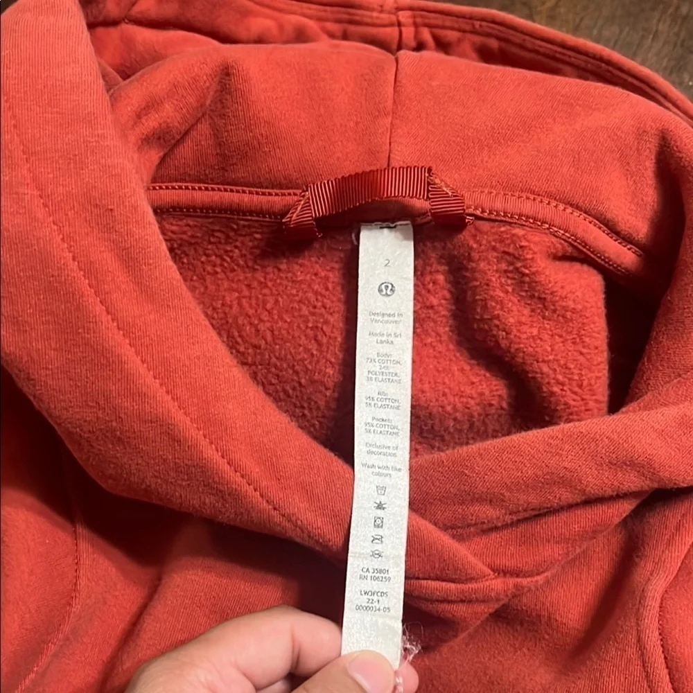 Lululemon Red Hoodie with Front Pocket